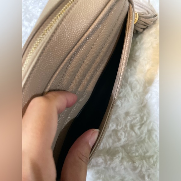 Saint Laurent Beige Quilted Mini Lou Crossbody Bag 🧡 - Picture 6 of 15